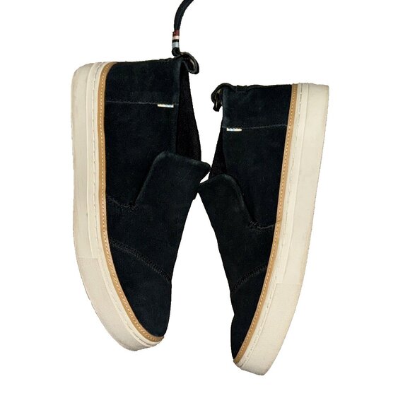 Toms Womens Paxton Sneakers Black Suede Size 9.5 Wide - Picture 5 of 5